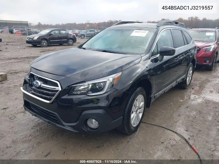 2018 Subaru Outback 2.5I Premium VIN: 4S4BSADC1J3219557 Lot: 40857925