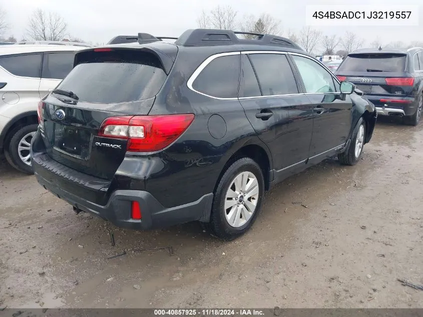 2018 Subaru Outback 2.5I Premium VIN: 4S4BSADC1J3219557 Lot: 40857925