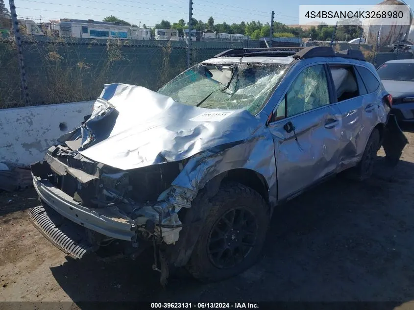 2019 Subaru Outback 2.5I Limited VIN: 4S4BSANC4K3268980 Lot: 39623131