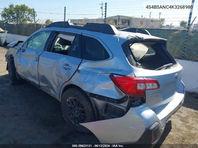 2019 Subaru Outback 2.5I Limited VIN: 4S4BSANC4K3268980 Lot: 39623131