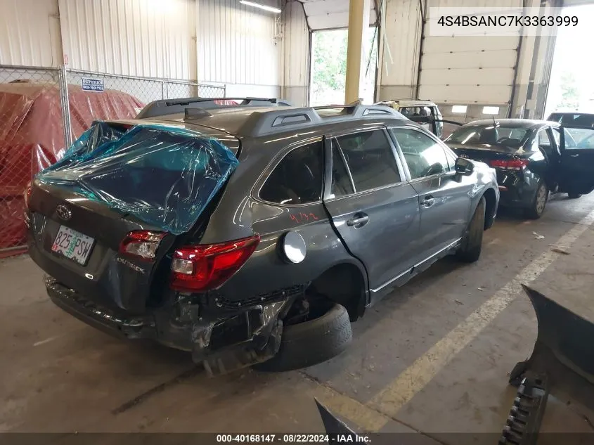 2019 Subaru Outback 2.5I Limited VIN: 4S4BSANC7K3363999 Lot: 40168147