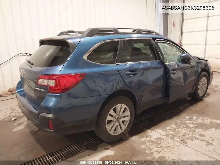 2019 Subaru Outback 2.5I Premium VIN: 4S4BSAHC3K3298306 Lot: 40263809