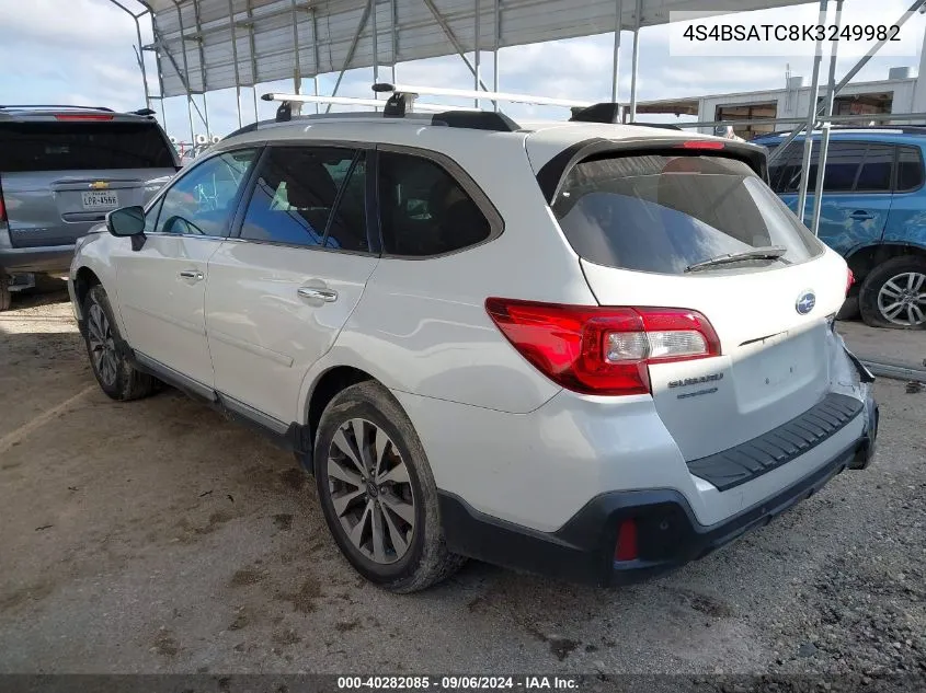 4S4BSATC8K3249982 2019 Subaru Outback 2.5I Touring