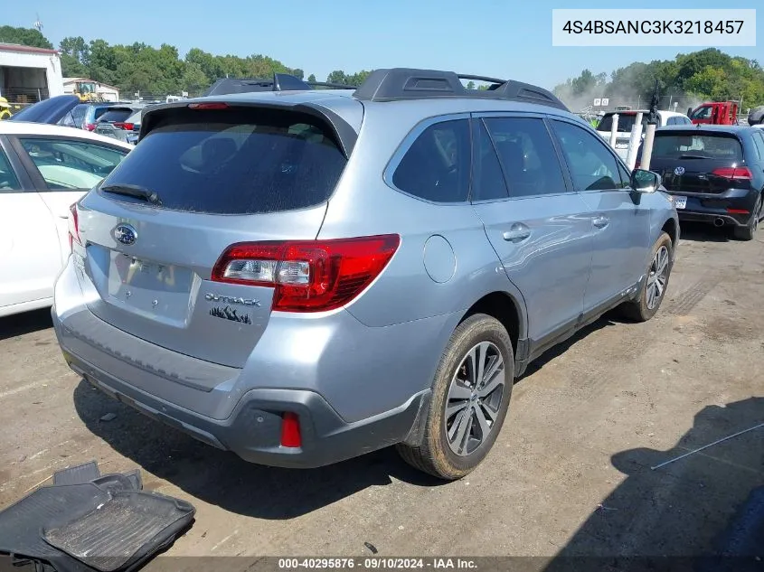 2019 Subaru Outback 2.5I Limited VIN: 4S4BSANC3K3218457 Lot: 40295876