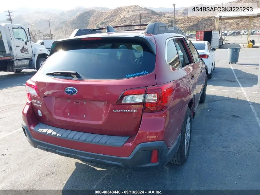 4S4BSAFC3K3225293 2019 Subaru Outback 2.5I Premium