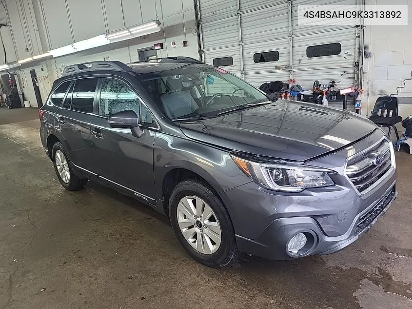 2019 Subaru Outback 2.5I Premium VIN: 4S4BSAHC9K3313892 Lot: 40379293