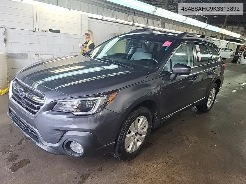 2019 Subaru Outback 2.5I Premium VIN: 4S4BSAHC9K3313892 Lot: 40379293