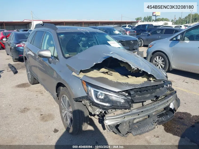 2019 Subaru Outback 3.6R Limited VIN: 4S4BSENC3K3208180 Lot: 40468094