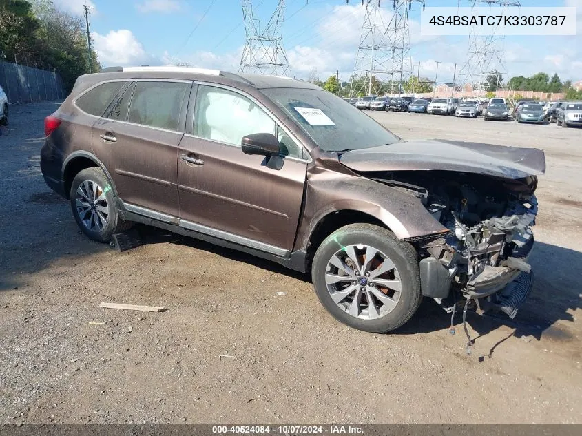 2019 Subaru Outback 2.5I Touring VIN: 4S4BSATC7K3303787 Lot: 40524084