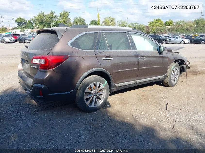 2019 Subaru Outback 2.5I Touring VIN: 4S4BSATC7K3303787 Lot: 40524084