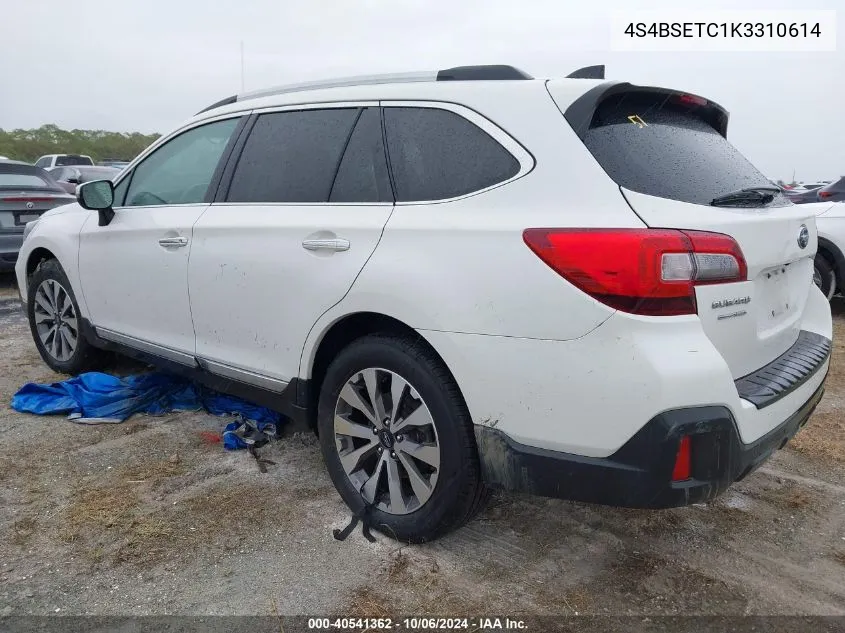 2019 Subaru Outback 3.6R Touring VIN: 4S4BSETC1K3310614 Lot: 40541362