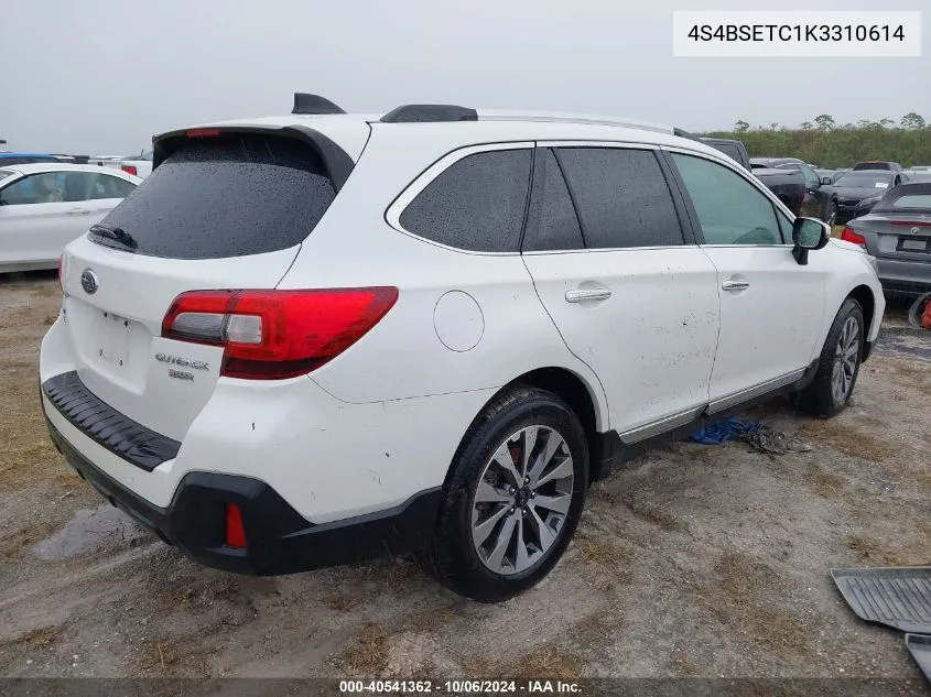 2019 Subaru Outback 3.6R Touring VIN: 4S4BSETC1K3310614 Lot: 40541362