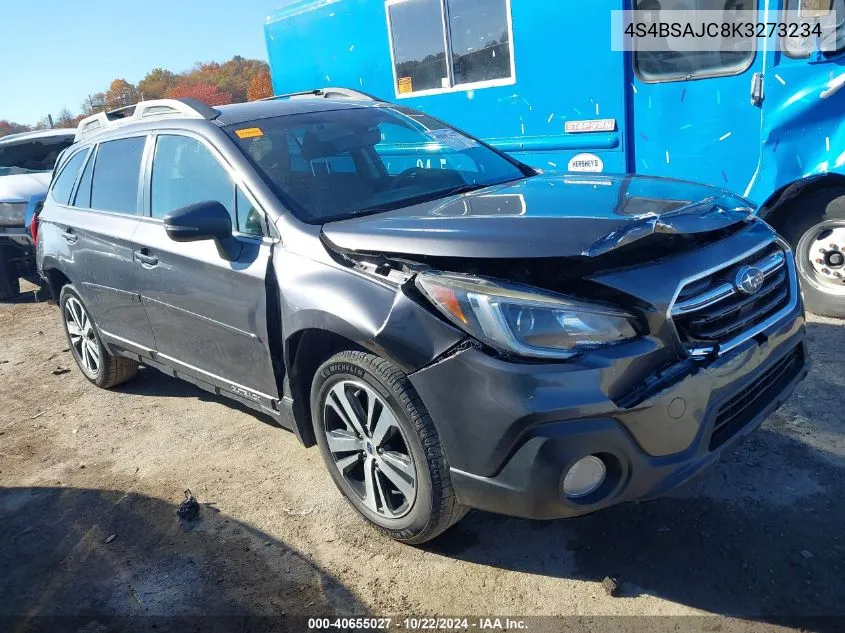 2019 Subaru Outback 2.5I Limited VIN: 4S4BSAJC8K3273234 Lot: 40655027