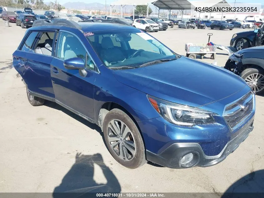 2019 Subaru Outback 2.5I Limited VIN: 4S4BSANC3K3235954 Lot: 40718031