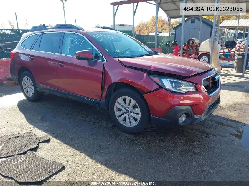 2019 Subaru Outback 2.5I Premium VIN: 4S4BSAHC2K3328055 Lot: 40779674