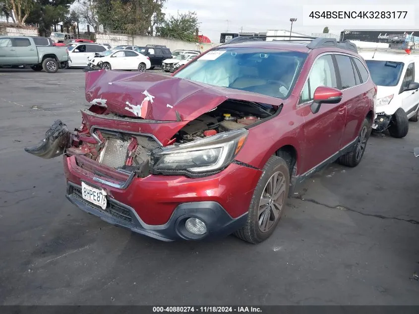 2019 Subaru Outback 3.6R Limited VIN: 4S4BSENC4K3283177 Lot: 40880274