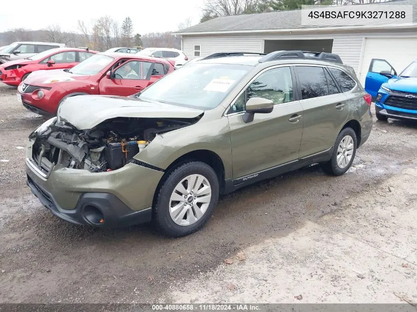 2019 Subaru Outback 2.5I Premium VIN: 4S4BSAFC9K3271288 Lot: 40880658