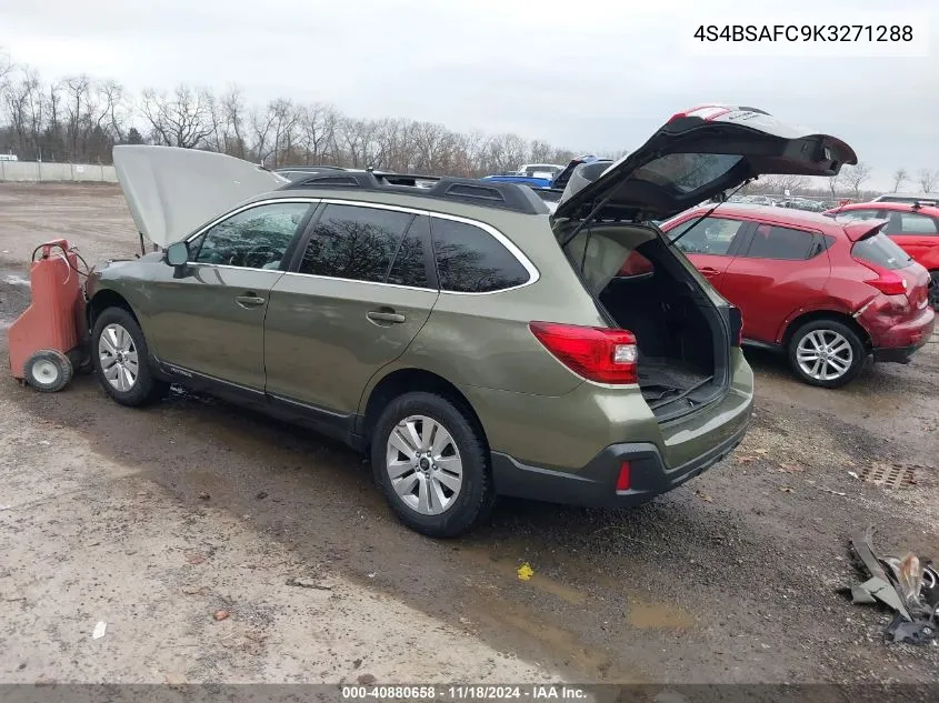 2019 Subaru Outback 2.5I Premium VIN: 4S4BSAFC9K3271288 Lot: 40880658