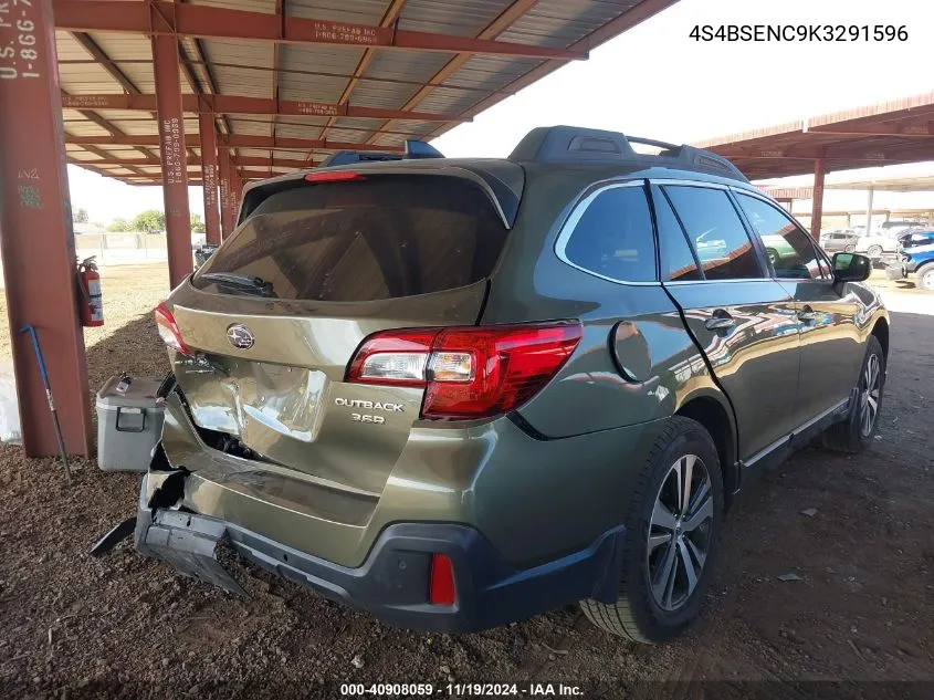 2019 Subaru Outback 3.6R Limited VIN: 4S4BSENC9K3291596 Lot: 40908059