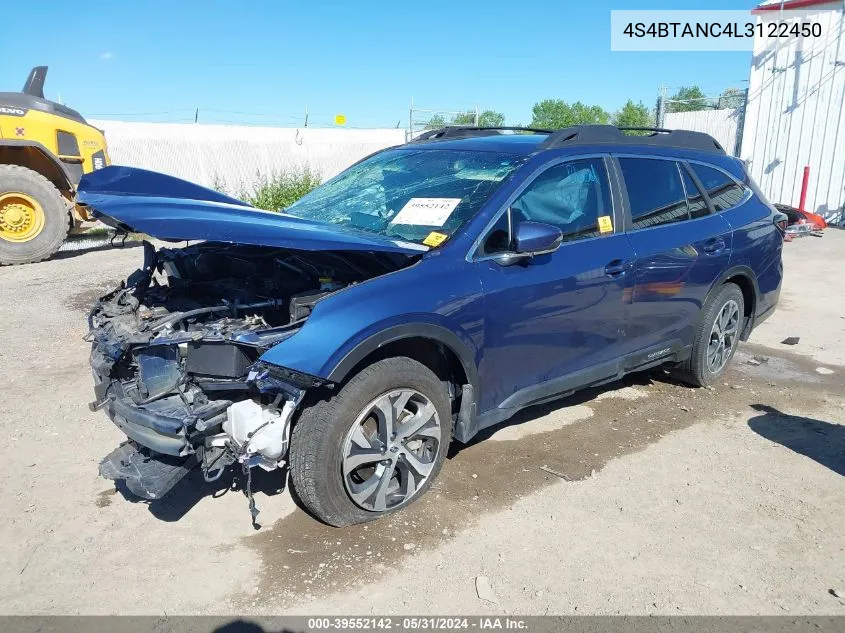 4S4BTANC4L3122450 2020 Subaru Outback Limited