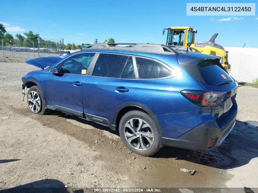 4S4BTANC4L3122450 2020 Subaru Outback Limited