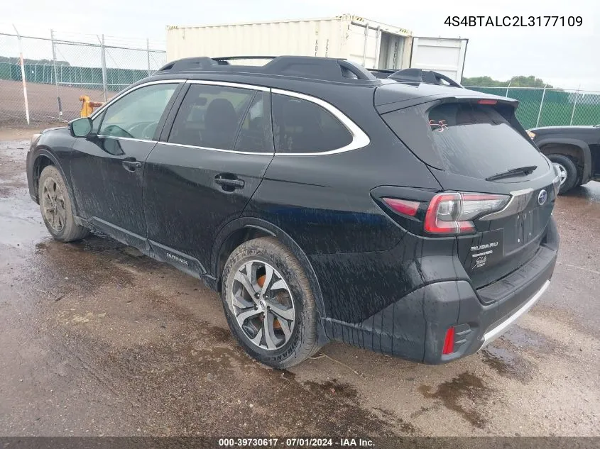 2020 Subaru Outback Limited VIN: 4S4BTALC2L3177109 Lot: 39730617