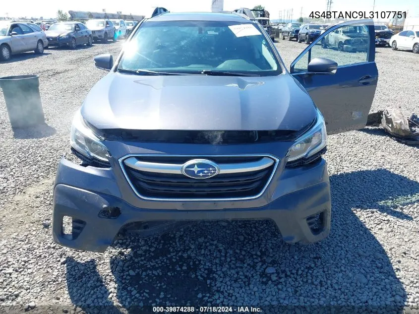 2020 Subaru Outback Limited VIN: 4S4BTANC9L3107751 Lot: 39874288