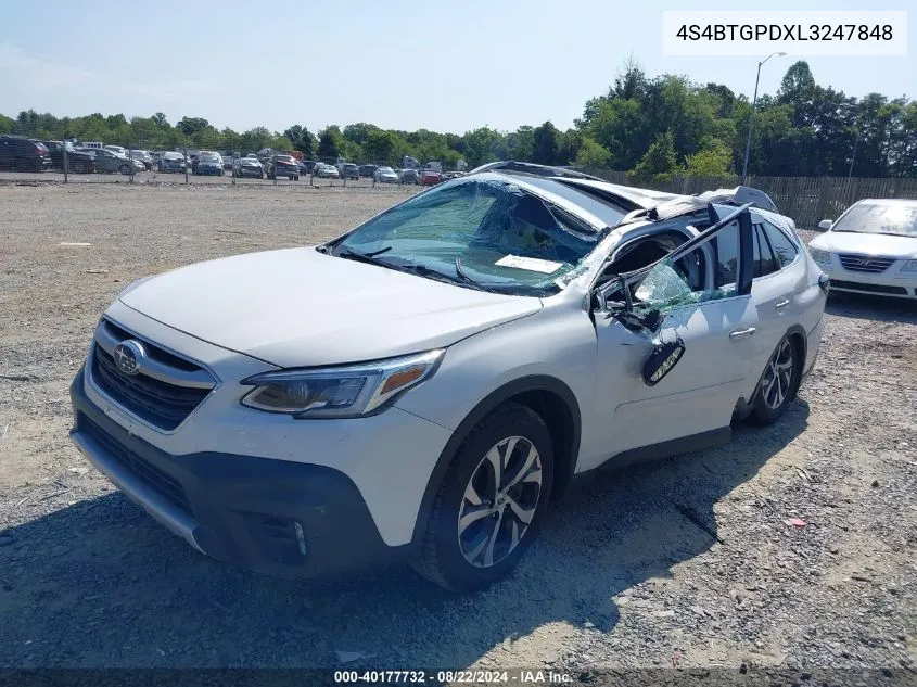 2020 Subaru Outback Touring Xt VIN: 4S4BTGPDXL3247848 Lot: 40177732