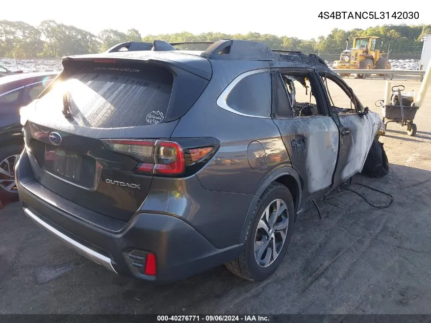 2020 Subaru Outback Limited VIN: 4S4BTANC5L3142030 Lot: 40276771