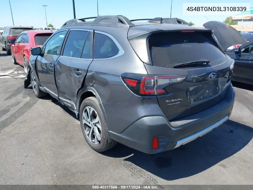 2020 Subaru Outback Limited Xt VIN: 4S4BTGND3L3108339 Lot: 40317566