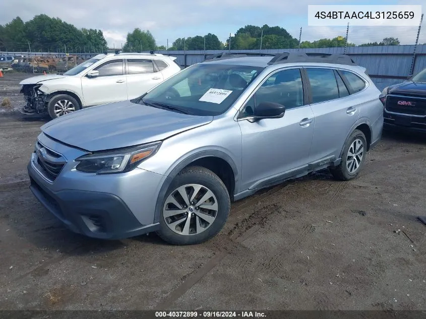 2020 Subaru Outback VIN: 4S4BTAAC4L3125659 Lot: 40372899