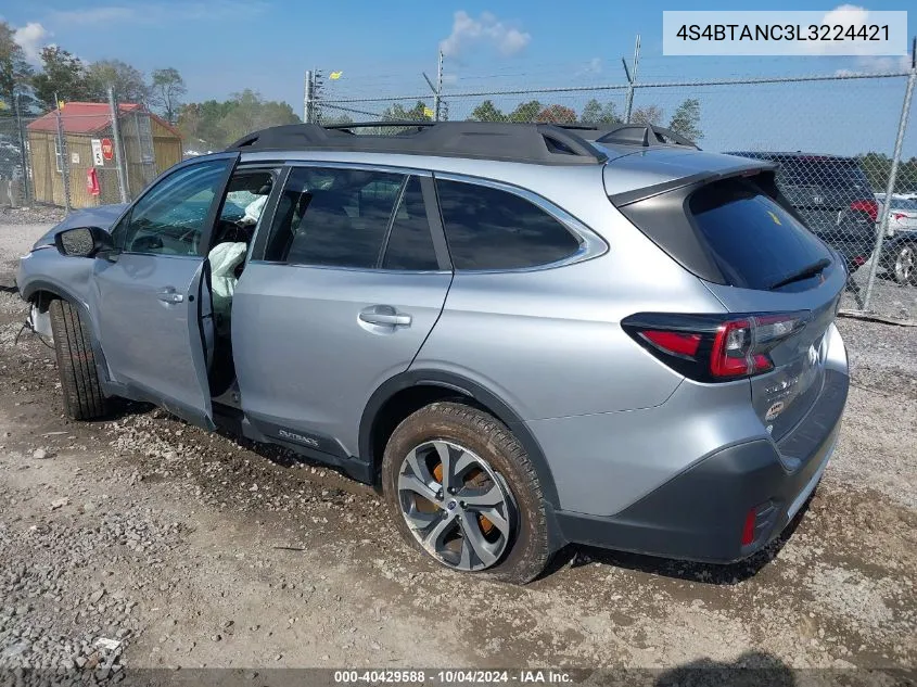 2020 Subaru Outback Limited VIN: 4S4BTANC3L3224421 Lot: 40429588