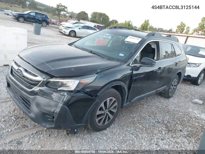 2020 Subaru Outback Premium VIN: 4S4BTACC8L3125144 Lot: 40504756