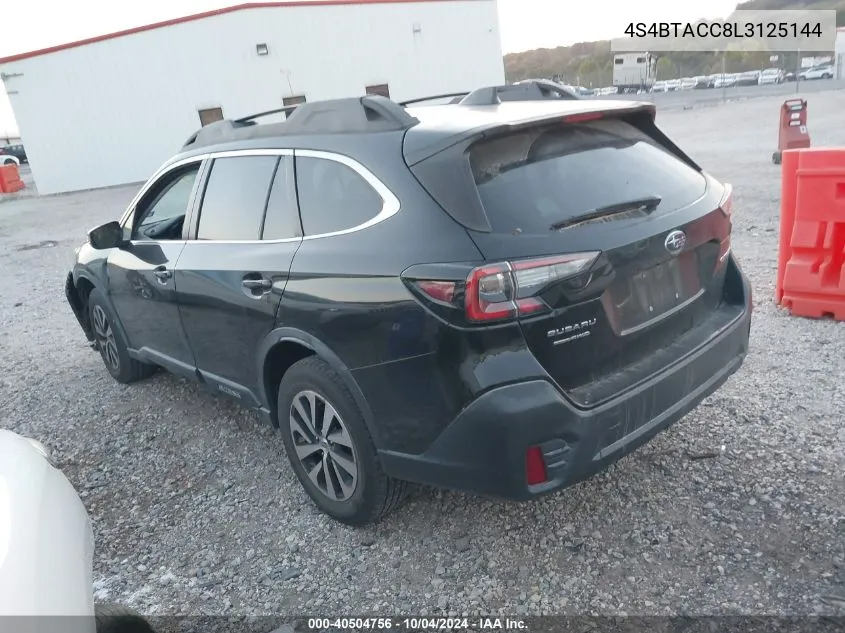 2020 Subaru Outback Premium VIN: 4S4BTACC8L3125144 Lot: 40504756