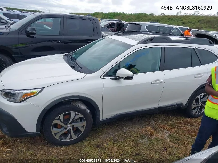 2020 Subaru Outback Limited VIN: 4S4BTANC8L3150929 Lot: 40522873