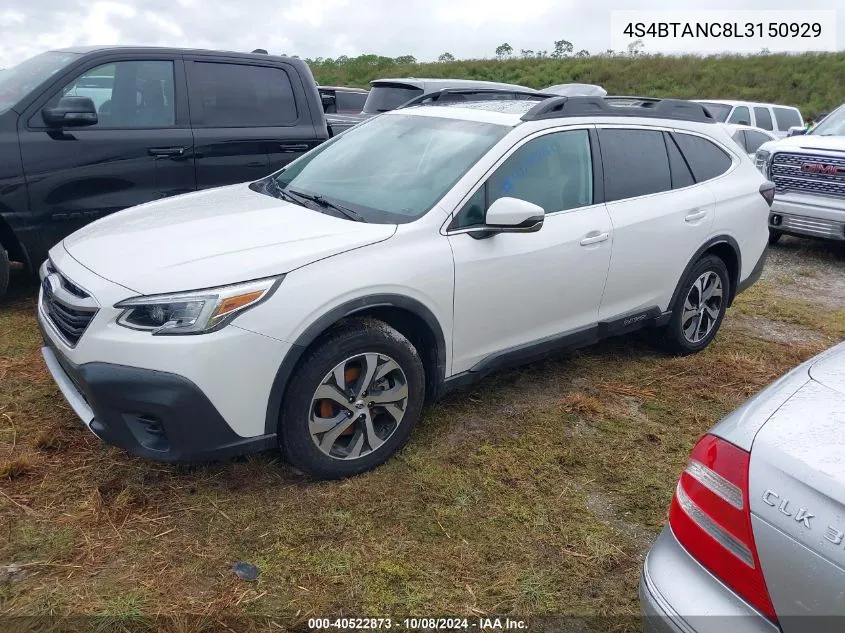 2020 Subaru Outback Limited VIN: 4S4BTANC8L3150929 Lot: 40522873