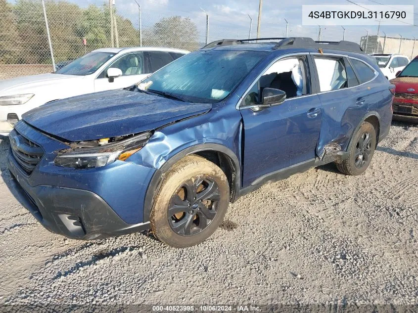 2020 Subaru Outback Onyx Edition Xt VIN: 4S4BTGKD9L3116790 Lot: 40523995