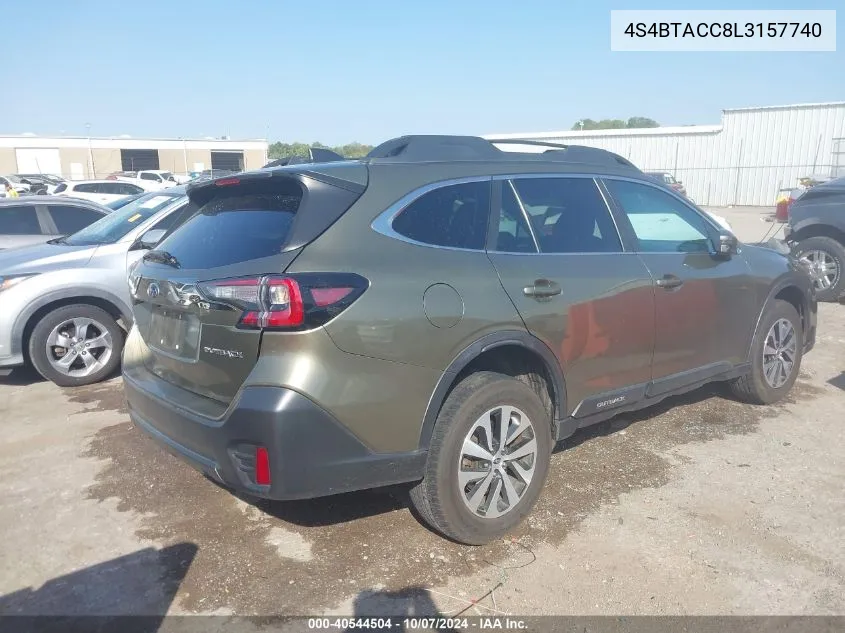 2020 Subaru Outback Premium VIN: 4S4BTACC8L3157740 Lot: 40544504