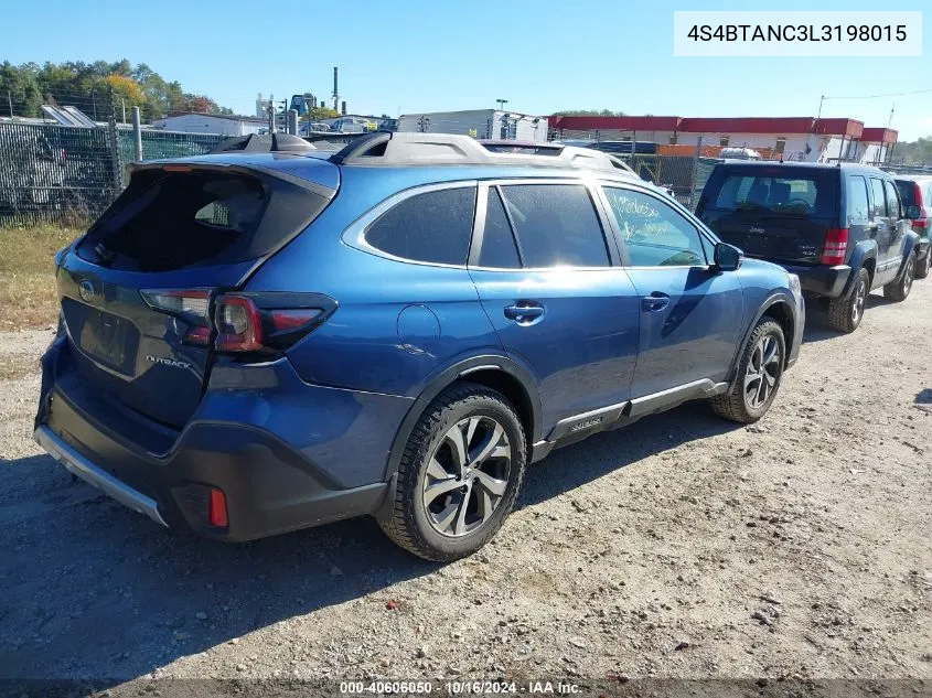 2020 Subaru Outback Limited VIN: 4S4BTANC3L3198015 Lot: 40606050