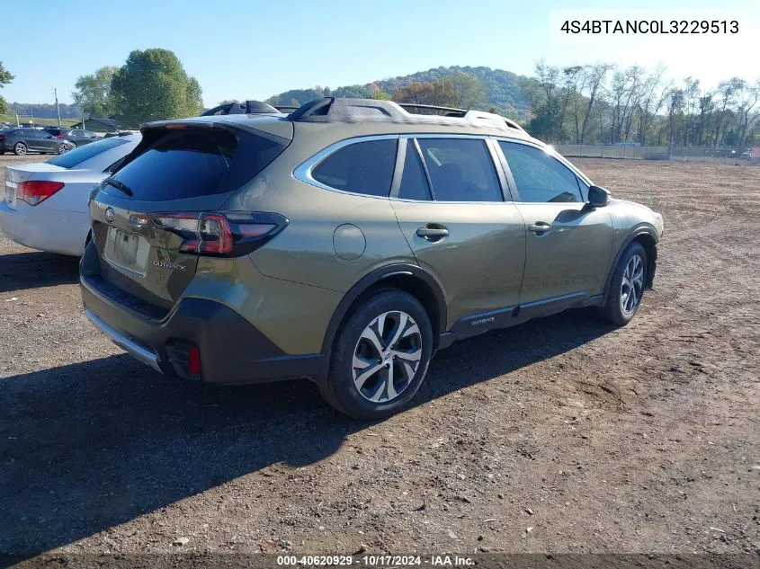 4S4BTANC0L3229513 2020 Subaru Outback Limited