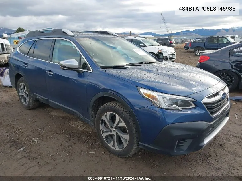 2020 Subaru Outback Touring VIN: 4S4BTAPC6L3145936 Lot: 40810721