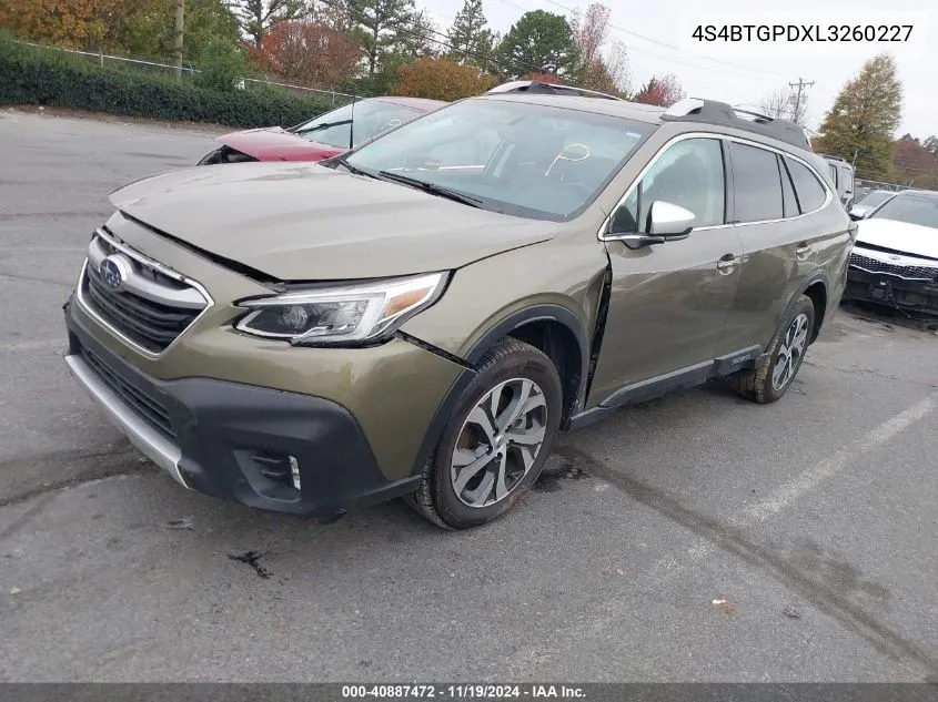 2020 Subaru Outback Touring Xt VIN: 4S4BTGPDXL3260227 Lot: 40887472