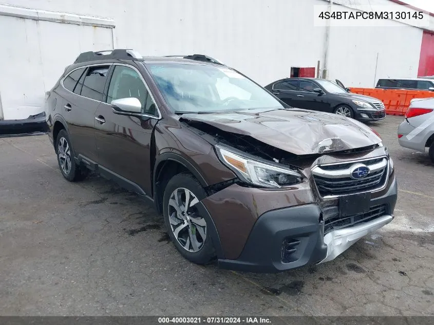 2021 Subaru Outback Touring VIN: 4S4BTAPC8M3130145 Lot: 40003021