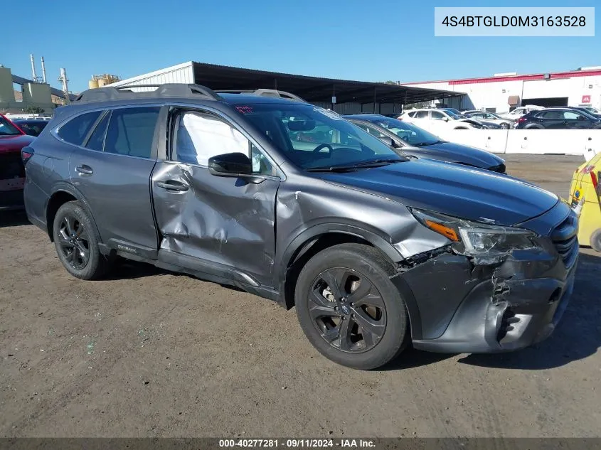 2021 Subaru Outback Onyx Edition Xt VIN: 4S4BTGLD0M3163528 Lot: 40277281