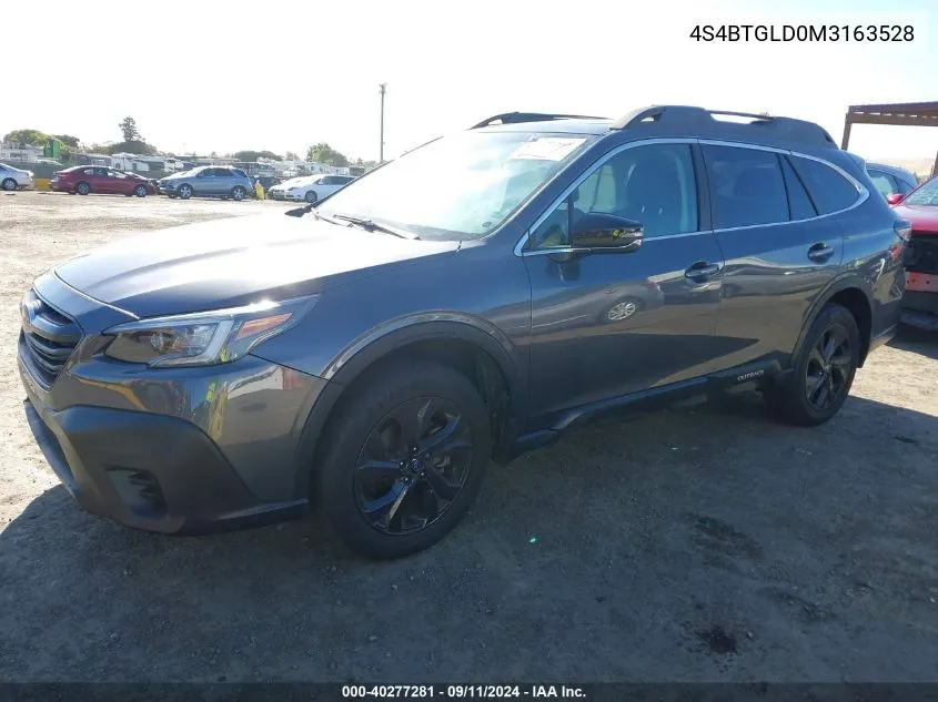 2021 Subaru Outback Onyx Edition Xt VIN: 4S4BTGLD0M3163528 Lot: 40277281