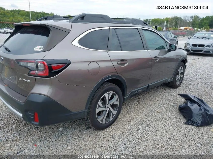 2021 Subaru Outback Limited VIN: 4S4BTANC8M3130004 Lot: 40283449