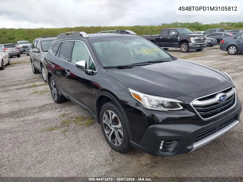 2021 Subaru Outback Touring Xt VIN: 4S4BTGPD1M3105812 Lot: 40472470