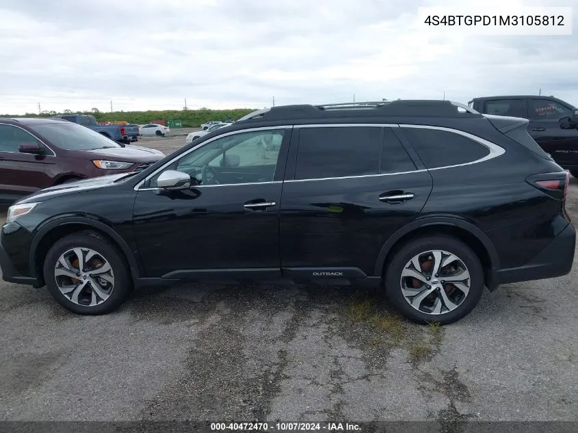 2021 Subaru Outback Touring Xt VIN: 4S4BTGPD1M3105812 Lot: 40472470