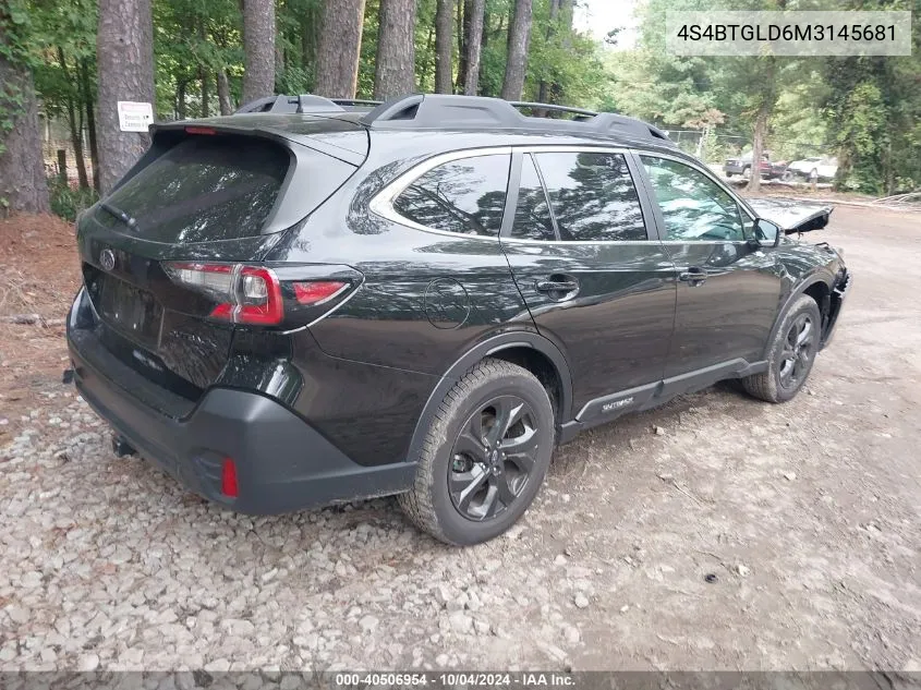 2021 Subaru Outback Onyx Edition Xt VIN: 4S4BTGLD6M3145681 Lot: 40506954