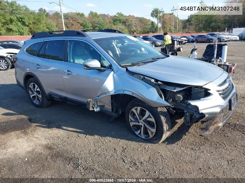 2021 Subaru Outback Limited VIN: 4S4BTANC9M3107248 Lot: 40522685